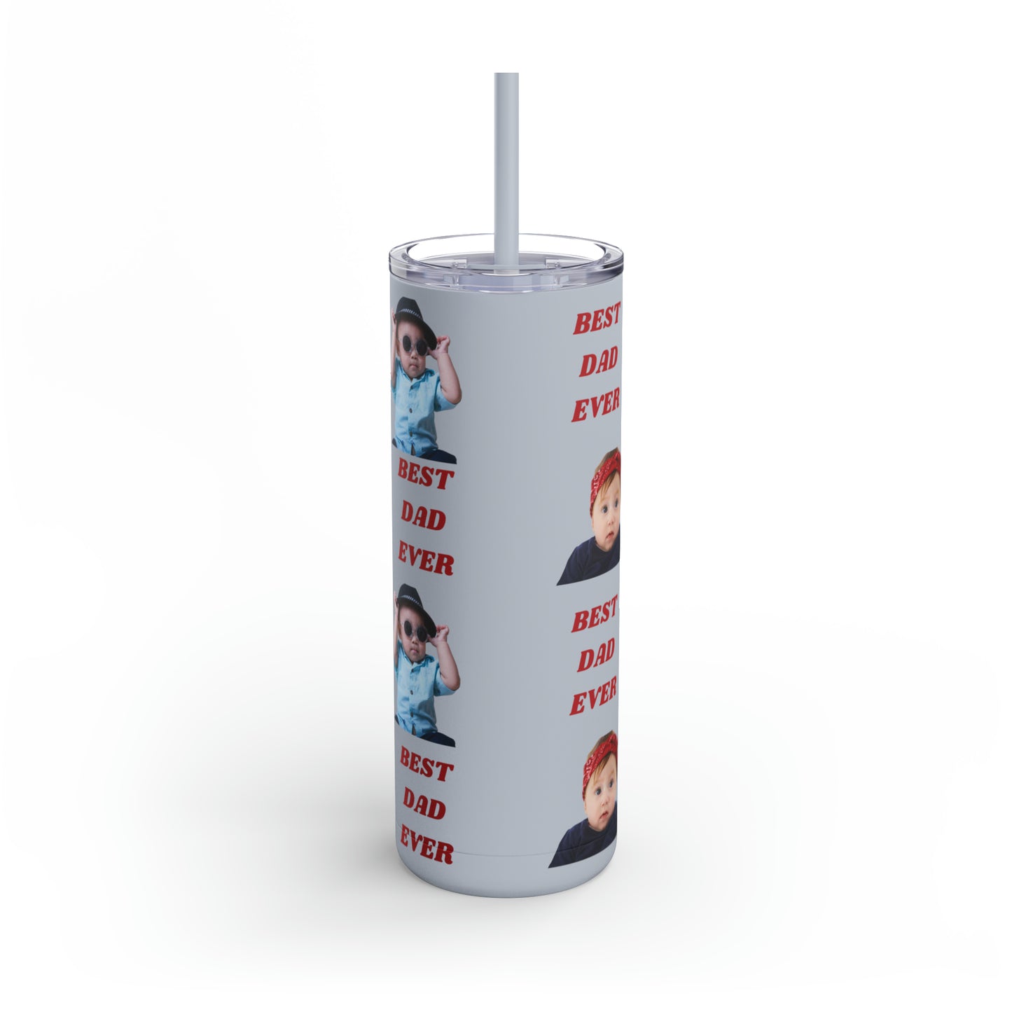 Custom Photo Tumbler, Best Dad Ever Valentine's Day gift, Dad gift, Dad tumbler, Birthday gift, Father's Day Gift, Tumblers, Gift for him, Skinny Matte Tumbler, 20oz