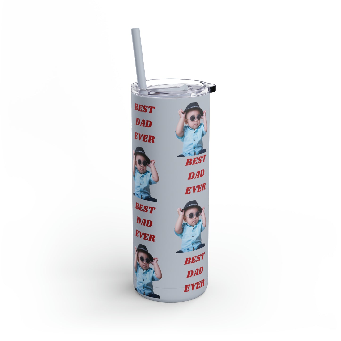Custom Photo Tumbler, Best Dad Ever Valentine's Day gift, Dad gift, Dad tumbler, Birthday gift, Father's Day Gift, Tumblers, Gift for him, Skinny Matte Tumbler, 20oz