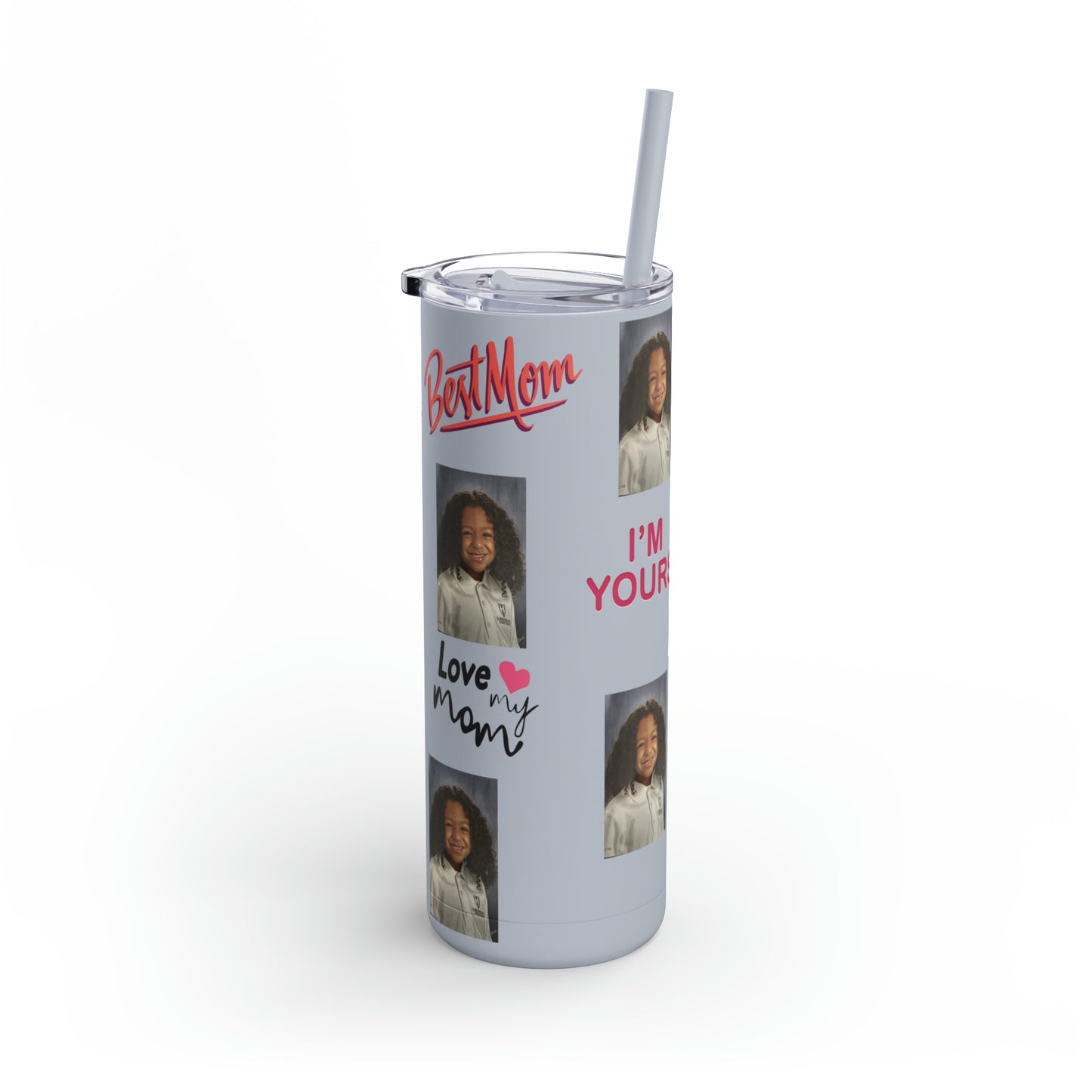 Mom Photo Tumbler, Valentine's Day gift, Birthday gift, Mother's Day Gift, Tumblers, Gift for her, Skinny Matte Tumbler, 20oz