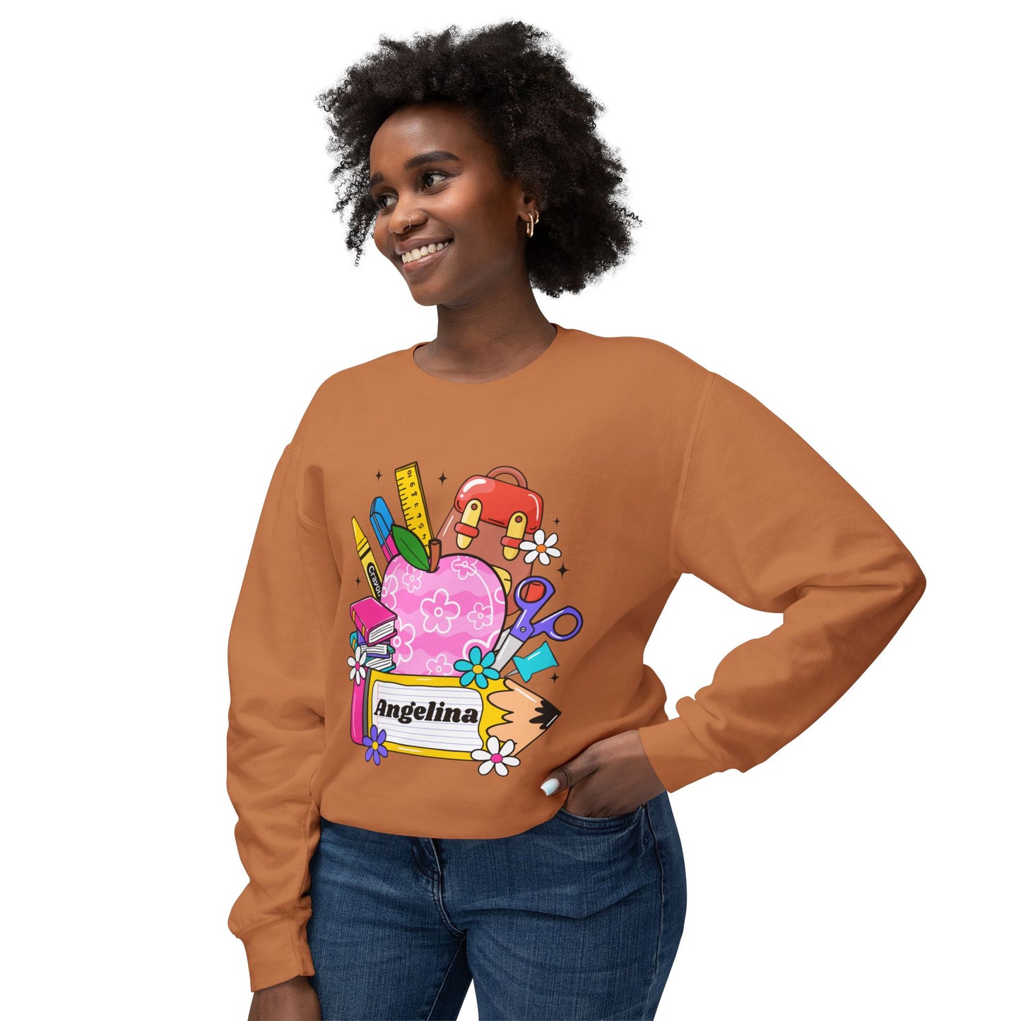 Custom name unisex alphabet sweatshirt for youth, toddlers & adults. Toddler and preschool gift, First Day Of School, fun shirt for youth