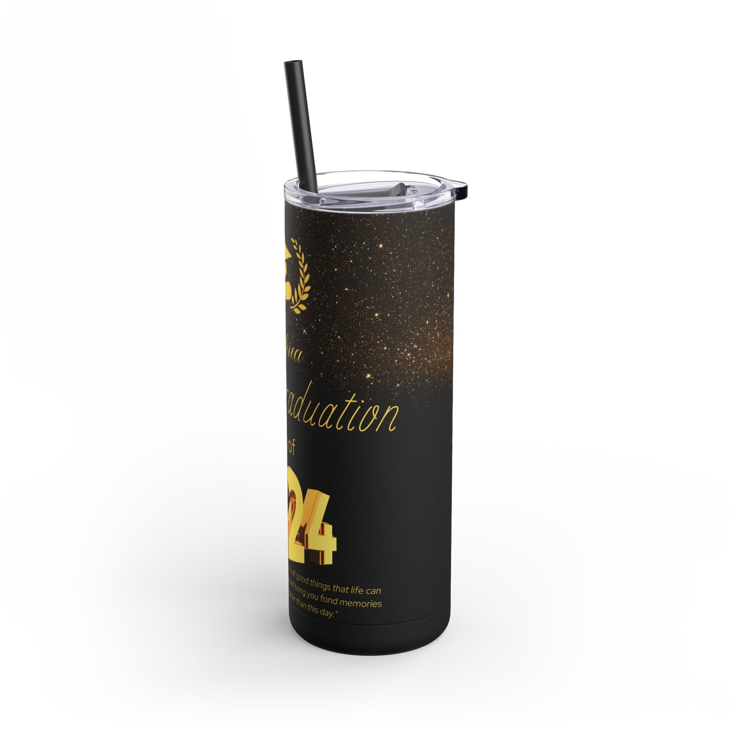 Personalized Graduate Tumbler, Tumblers, graduation gift, Gift for her, Gift for him, custom name, Skinny Matte Tumbler, 20oz
