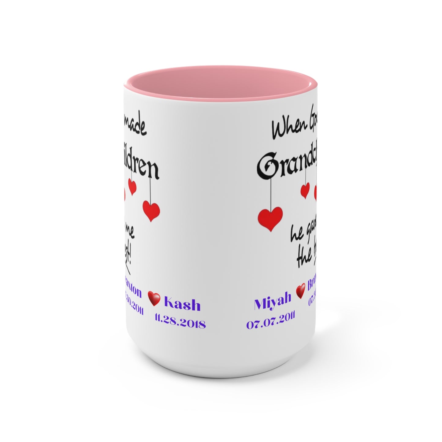 Personalized Grandma Mug With Names, Gift for Grandma, Grandparent Mug, Grandma Mug with Grandchildren's Name, Grandma Cup with Names