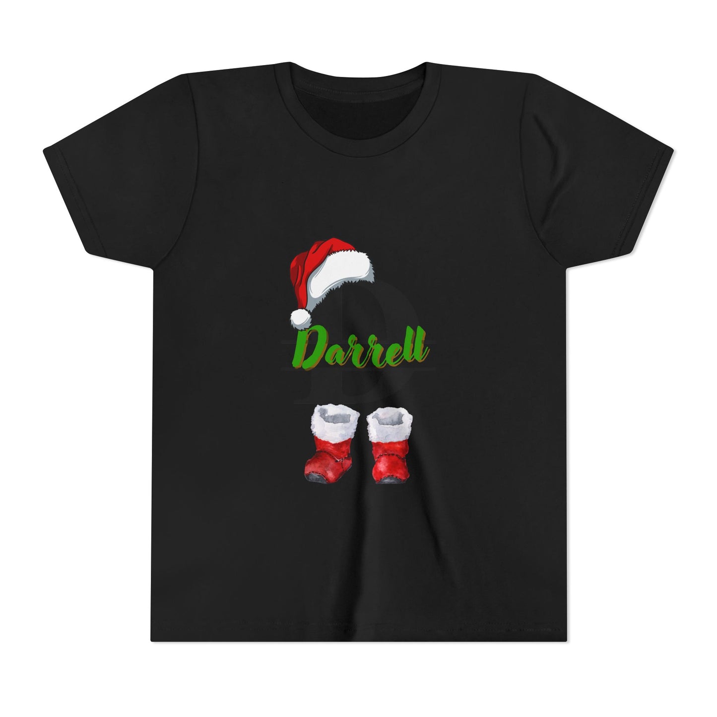 Personalized Christmas Youth Tee, Holiday T-Shirt, Cute Gift for Kids, Winter Apparel, Festive Short Sleeve Shirt
