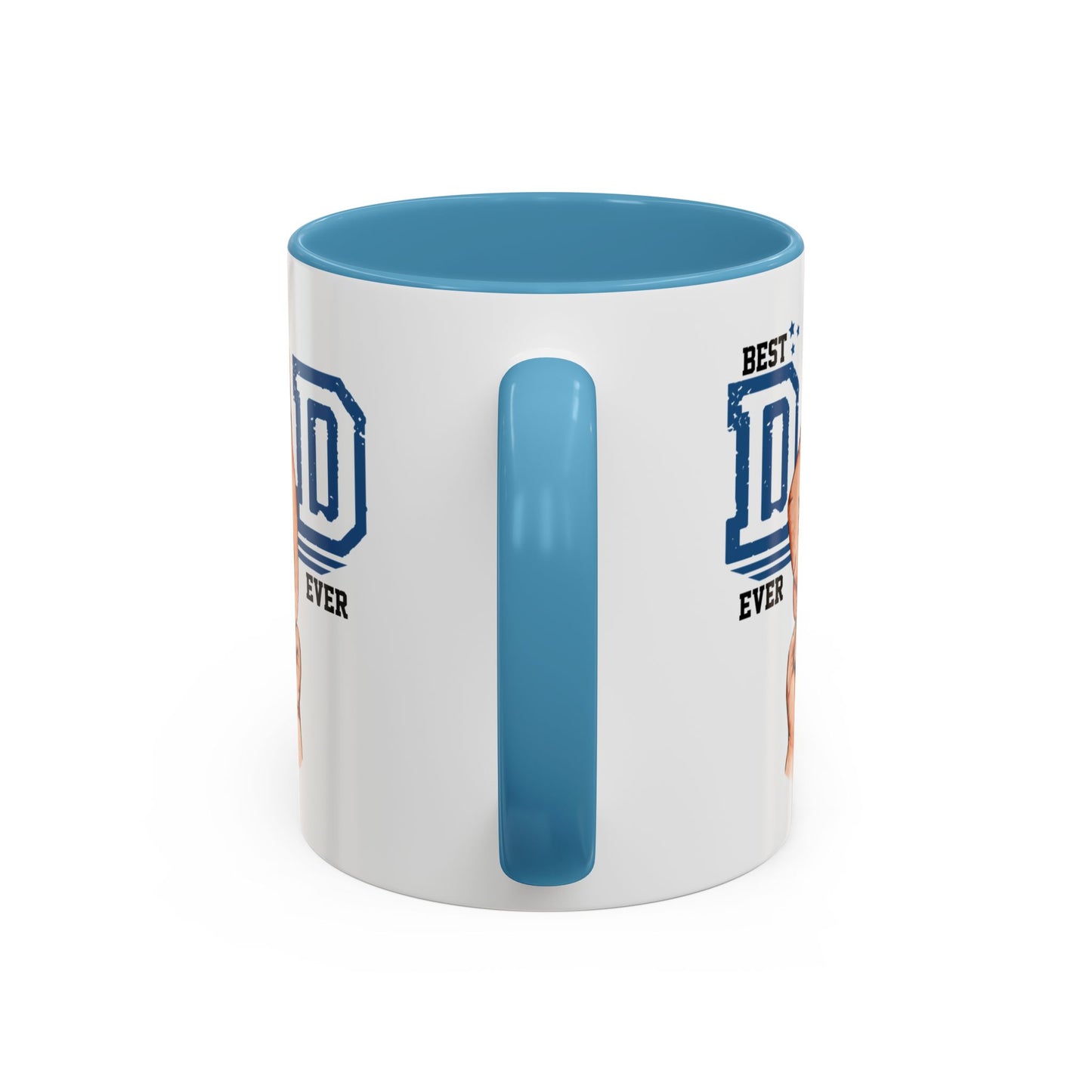 Best Dad Ever 2-kids Accent Coffee Mug | Father's Day Gift, Dad Mug, Coffee Lover Gift, Family Appreciation, Unique Drinking Cup