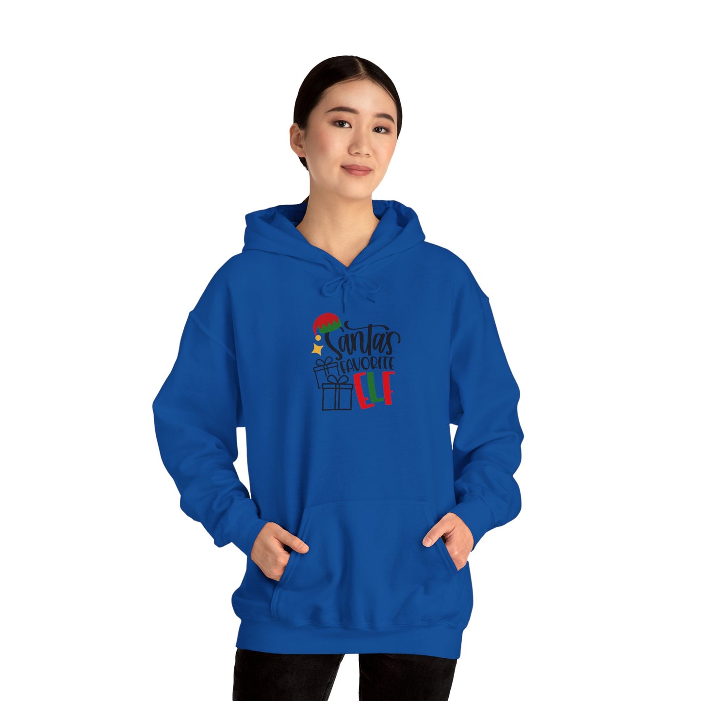 Santa's Favorite Elf Hooded Sweatshirt, Funny Sweatshirt, Elf Christmas Shirt, Cute Sweatshirt, Christmas Slogan Shirts, Christmas Sweater