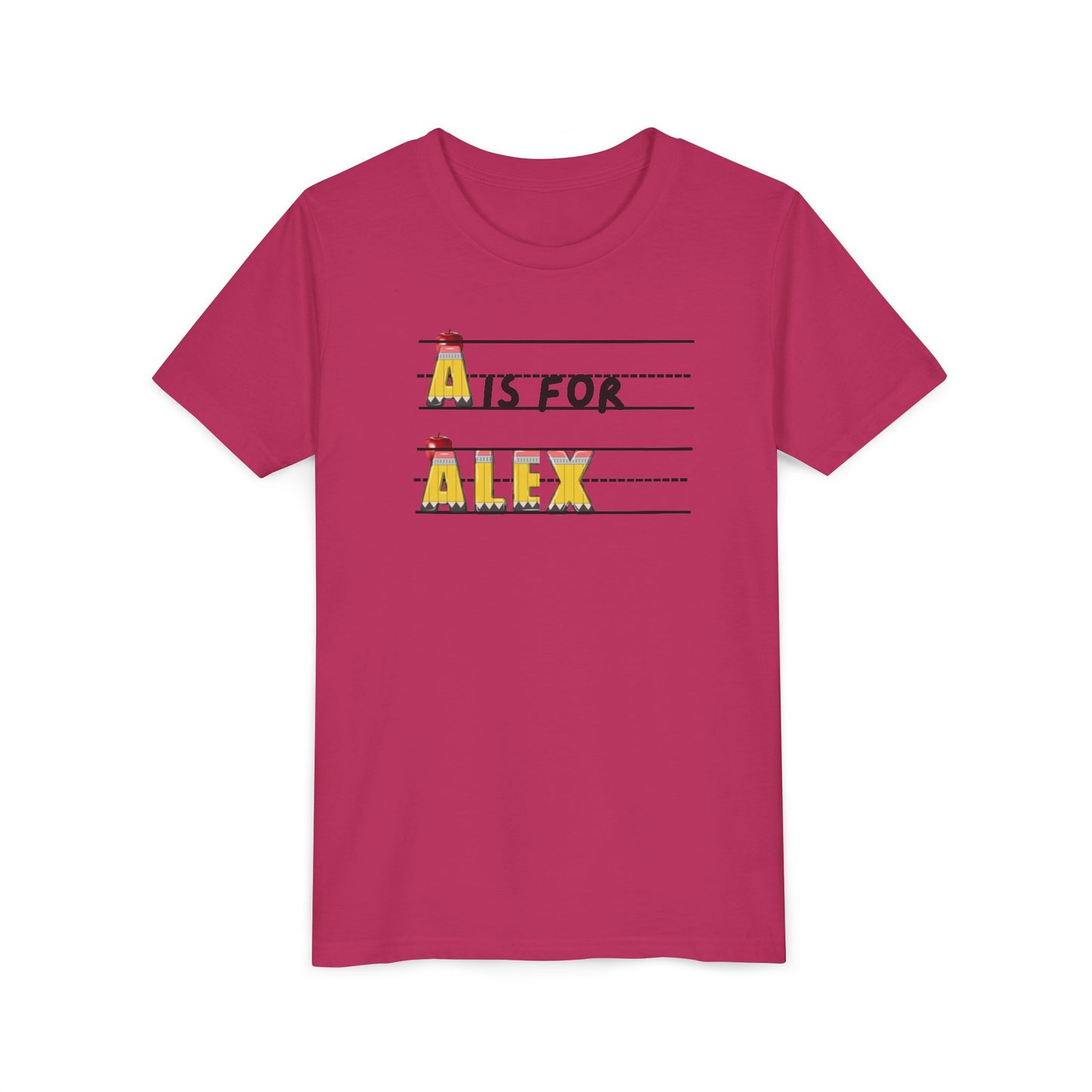 Custom Kids Name School Shirt, Back to School T-shirt, Toddler First Day of School Tee, Alphabet with Name Tee, Kindergarten Shirt with Name