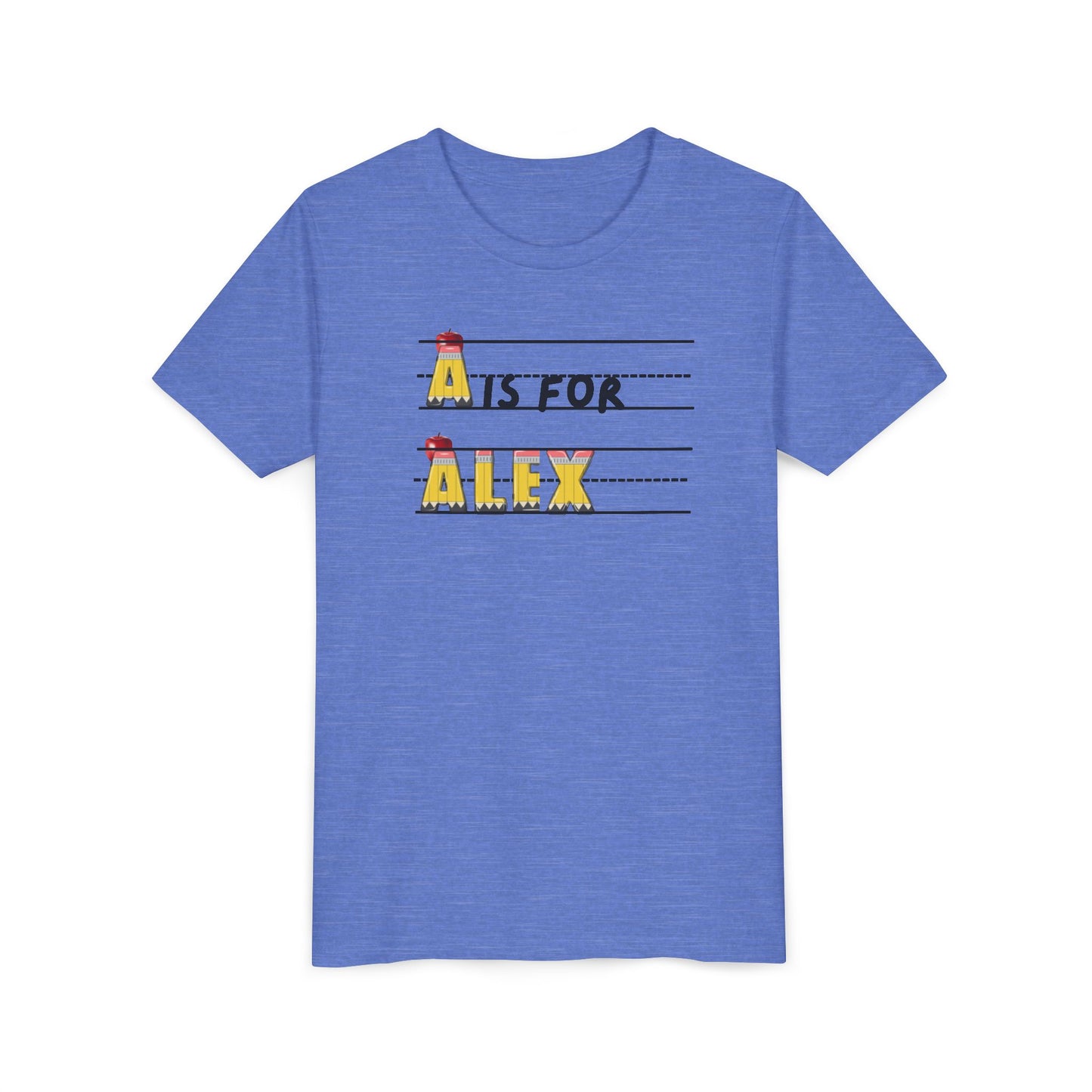 Custom Kids Name School Shirt, Back to School T-shirt, Toddler First Day of School Tee, Alphabet with Name Tee, Kindergarten Shirt with Name