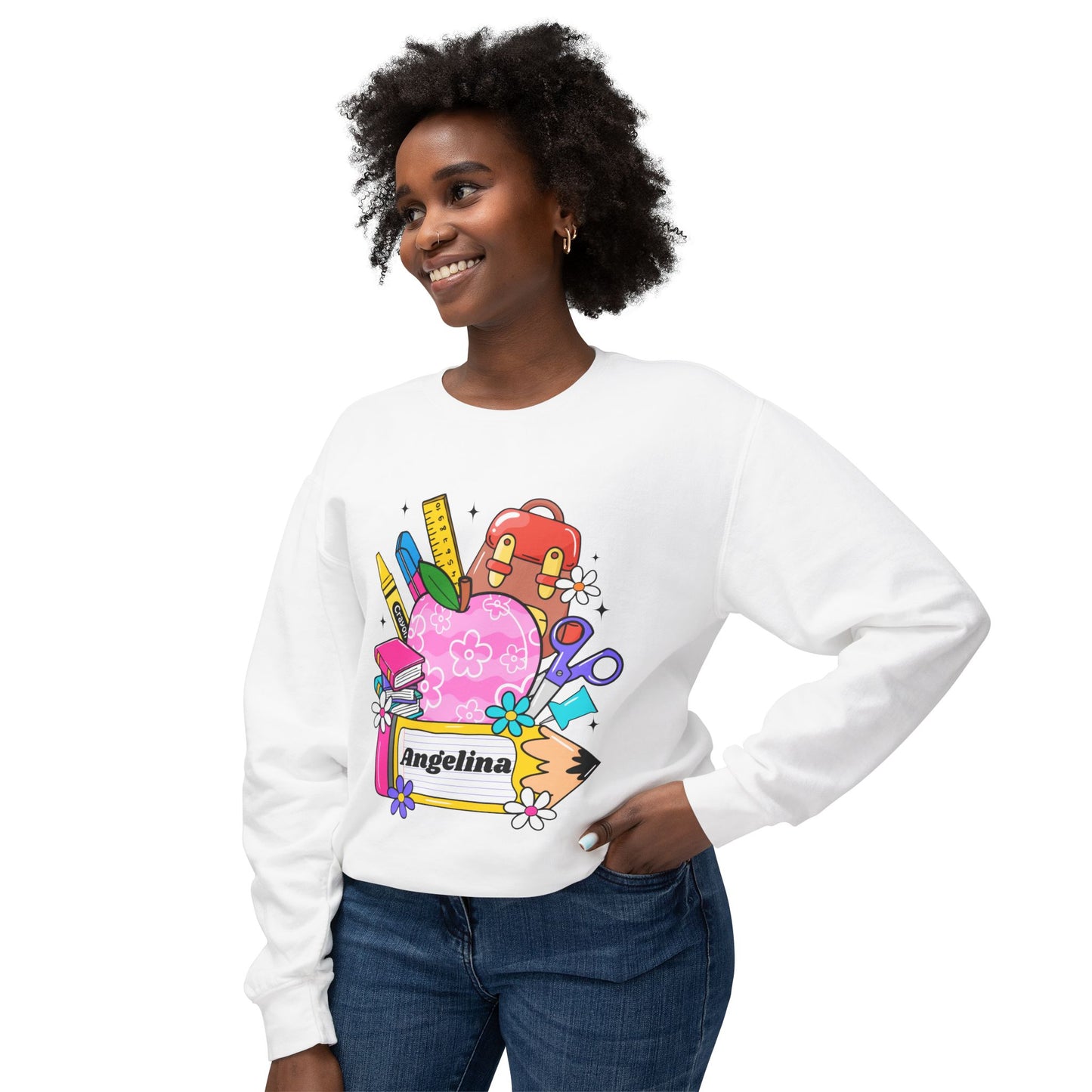 Custom name unisex alphabet sweatshirt for youth, toddlers & adults. Toddler and preschool gift, First Day Of School, fun shirt for youth