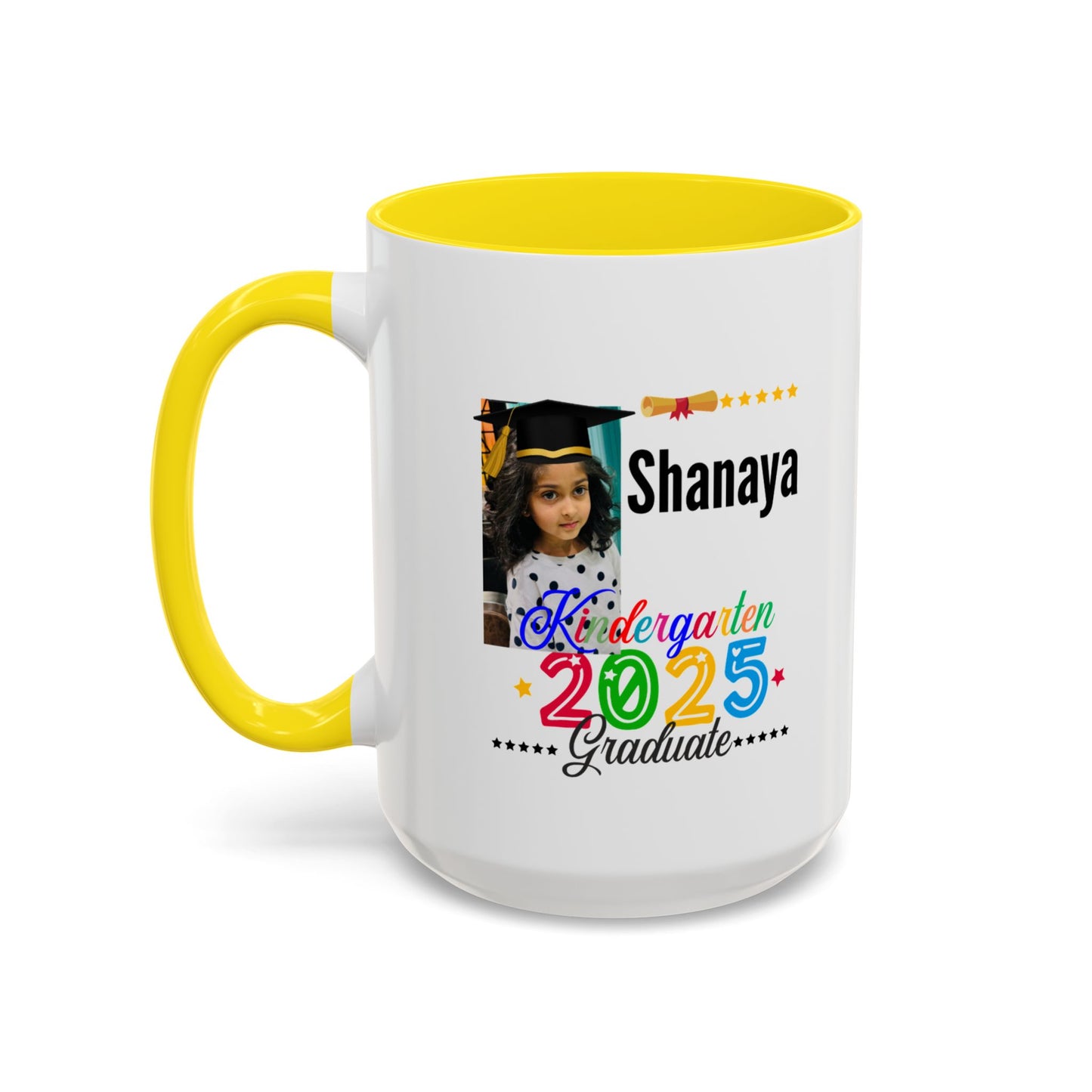 15 oz Personalized Kindergarten Graduate Coffee Mug - Celebrate 2025 with Custom Name!