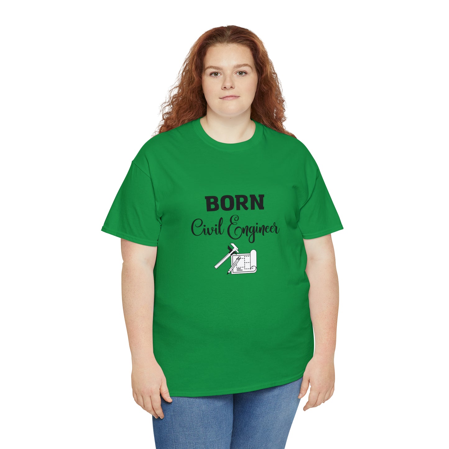 Born Civil Engineer Unisex Heavy Cotton Tee