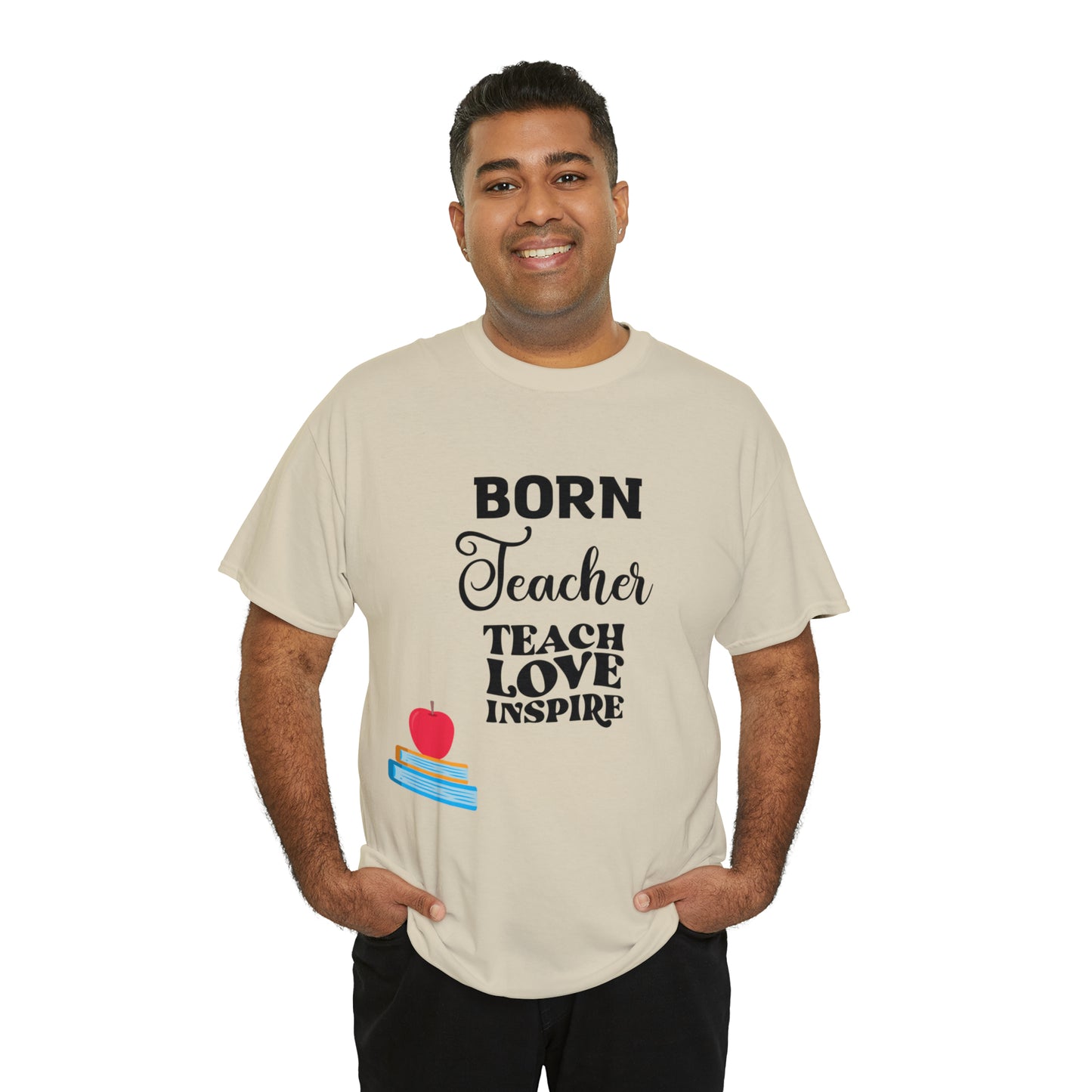 Born Teacher Unisex Heavy Cotton Tee