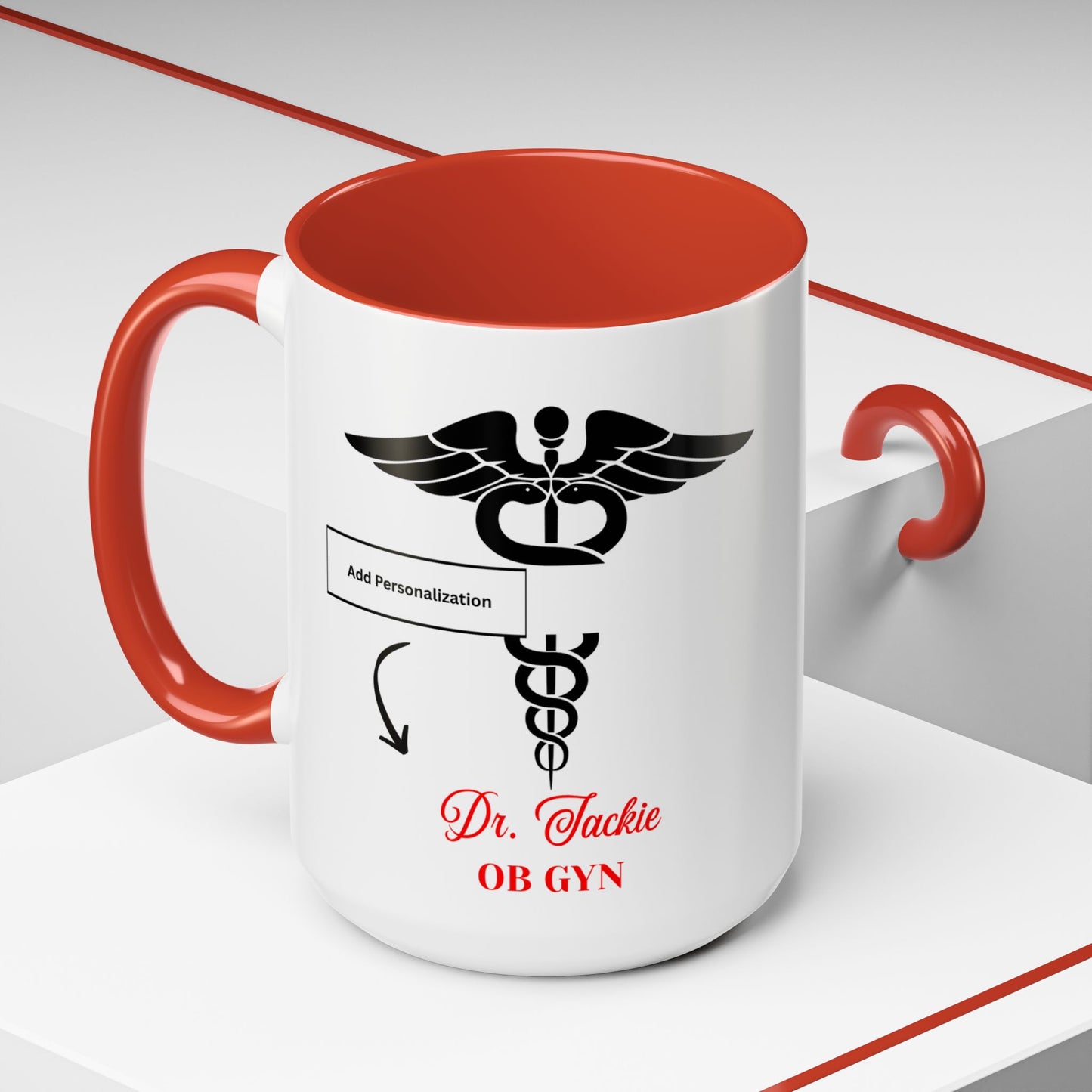 Personalized Accent Coffee Mug | Father's Day Gift, Dad Mug, Coffee Lover Gift, Family Appreciation, Unique Drinking Cup