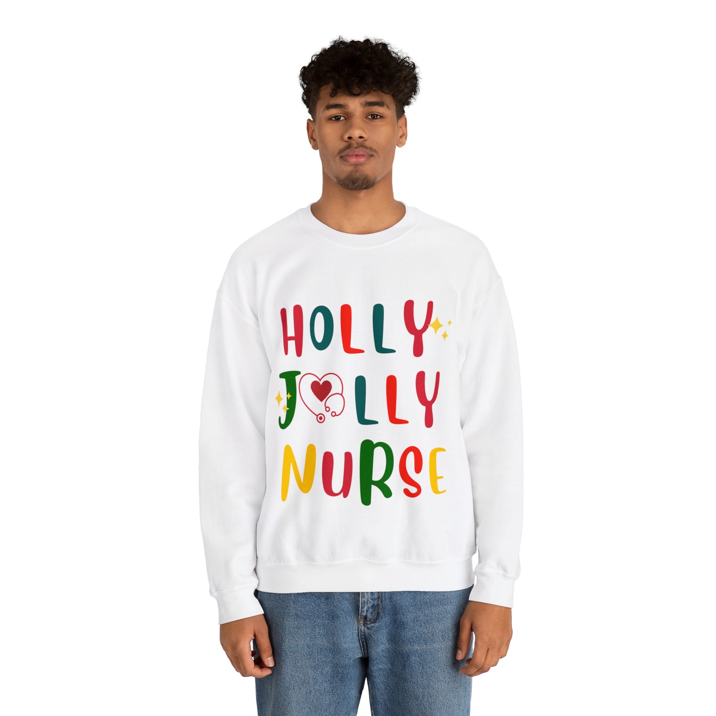 Santa's HollyJolly Nurse, Christmas Shirt, Christmas Gift, Nurse Christmas Sweatshirt, Nurse Xmas Shirt, Cute Nurse Pullover