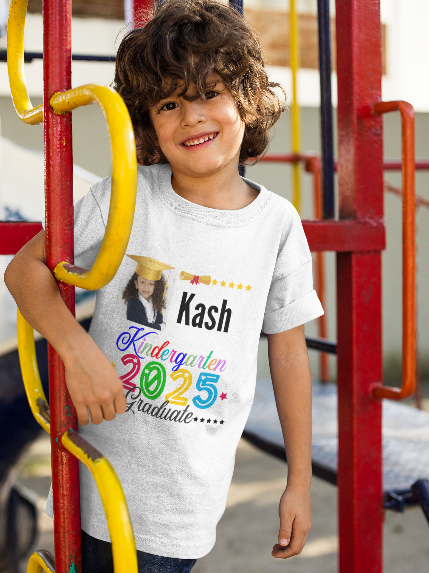 Kids Graduation Tee - Kindergarten Graduate 2025 - Mockup 1