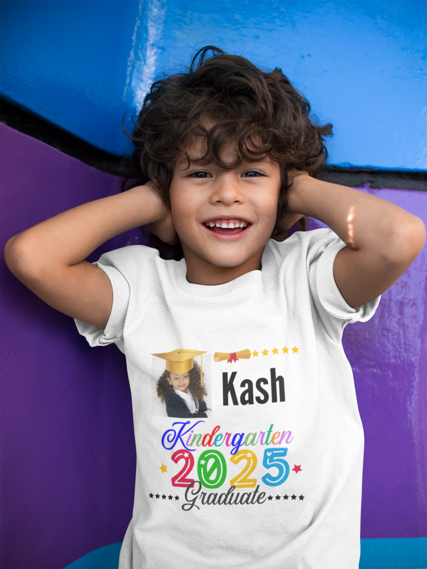 Kids Graduation Tee - Kindergarten Graduate 2025 - Mockup 1