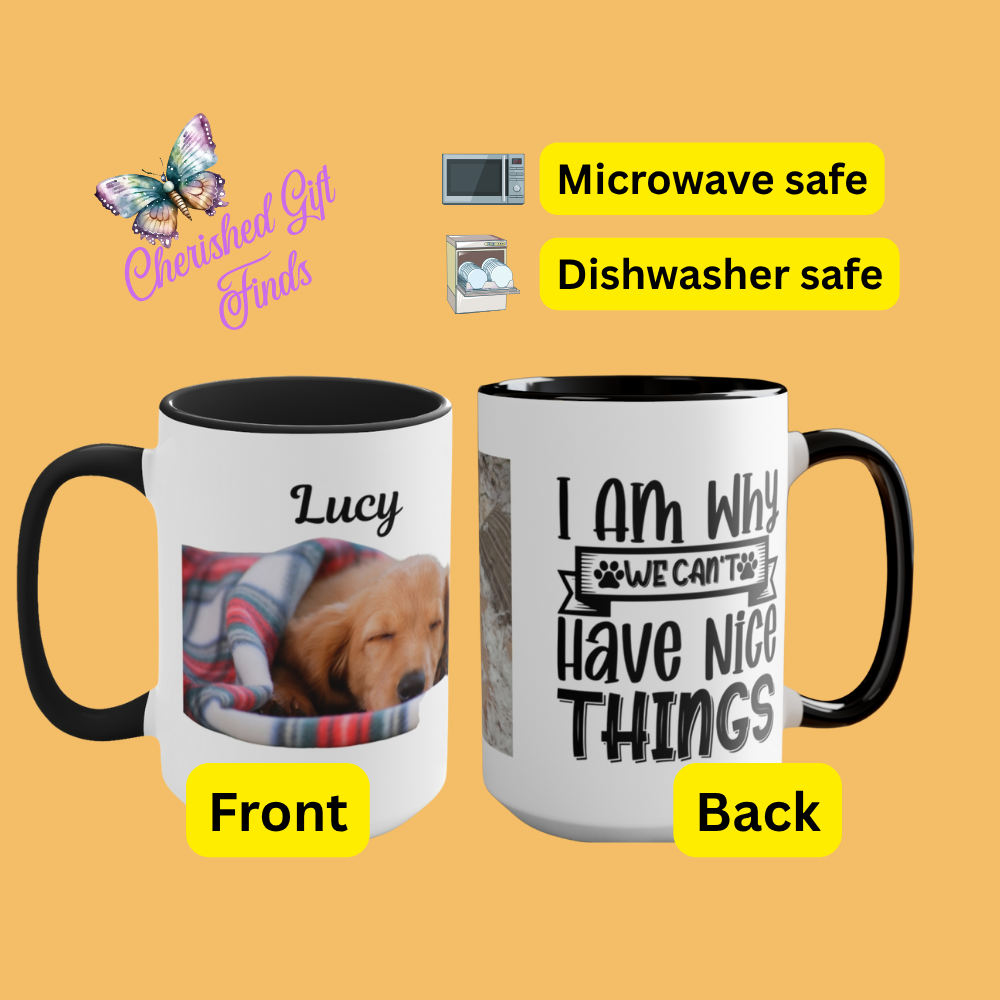 Custom Pet Mug, Dog Coffee Cup, Personalized Pet Mugs, Cat Dad Mug, Personalized Dog Mug Dog, Mom Mug , Name Custom Dog Mug, 11oz & 15oz