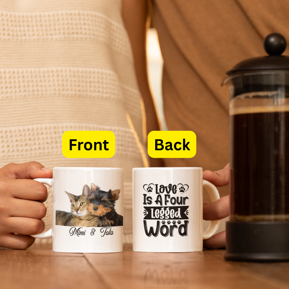 Gift for pet owner, animal lover gift, custom mug design, personalized gifts, dog lover gift, pet photo mug, pet photo gift, cute dog mug