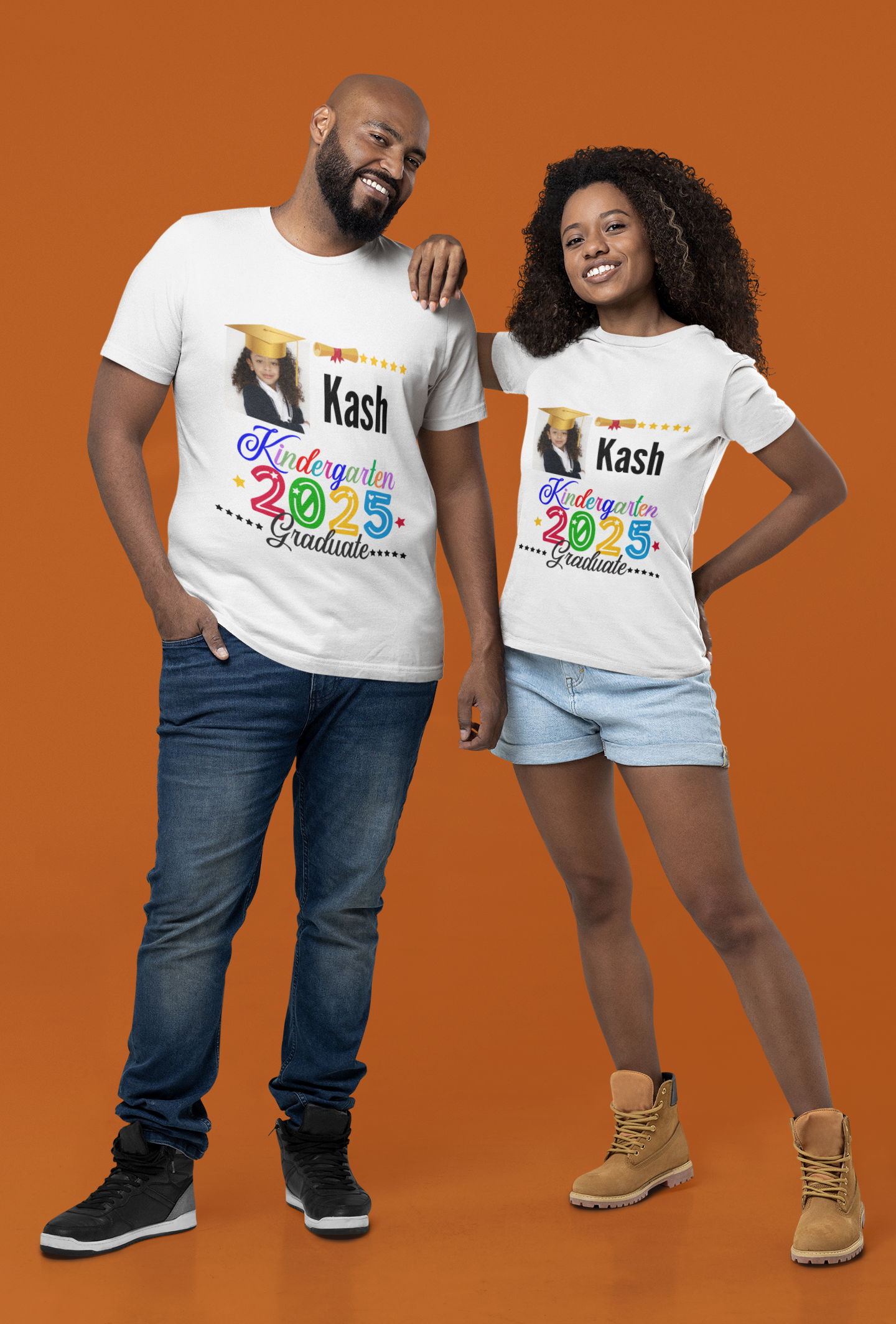 Kindergarten Graduate Unisex Tee for Adults - Customizable 2025 Kash T-Shirt