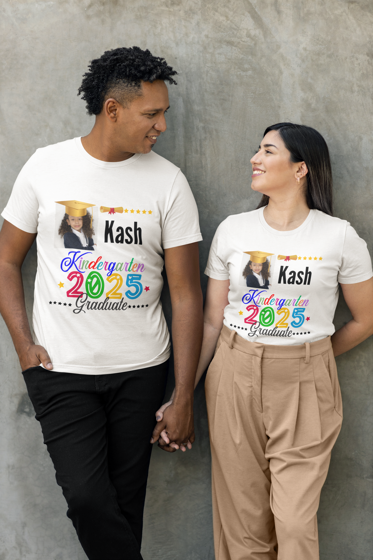 Kindergarten Graduate Unisex Tee for Adults - Customizable 2025 Kash T-Shirt