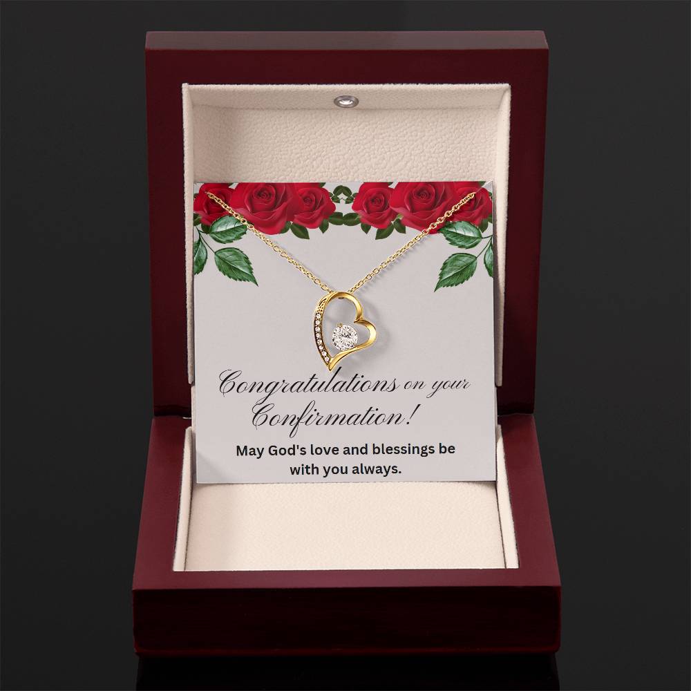 Forever Love Necklace, Confirmation Necklace, Christian Gift, Gift from Godparent, Gift from Parent, Gift Necklace, Baptism Gift, First Communion, Faith, Christening, Confirmation, Confirmation Gift for Girls Catholic, Holy Confirmation for Girls
