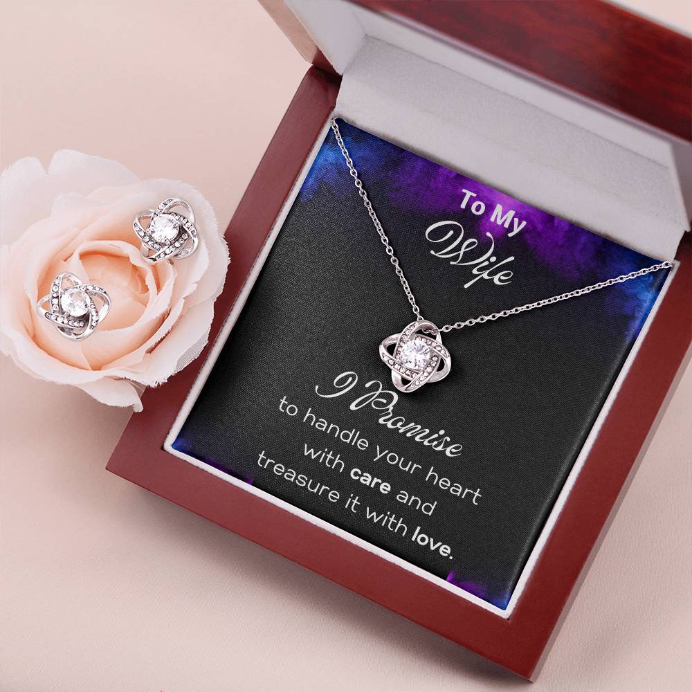 Revd Love Knot Necklace Set, Gift For Wife, Mother's Day, Birthday Gift, Gift to Wife, Graduation Gift, Just Because Gift, Christmas Gift, Soulmate Gigt