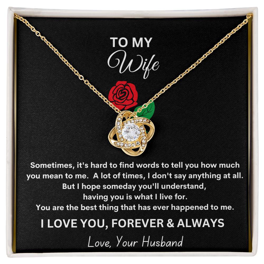 Revd Love Knot Necklace Wife Gift, Mother's Day Gift, Wife Necklace, Mother's Day Gift From Husband, Mother's Day Gift From Spouse, Wife Birthday Gift, Just Because Gift to Wife, Birthday Gift, Anniversary Gift
