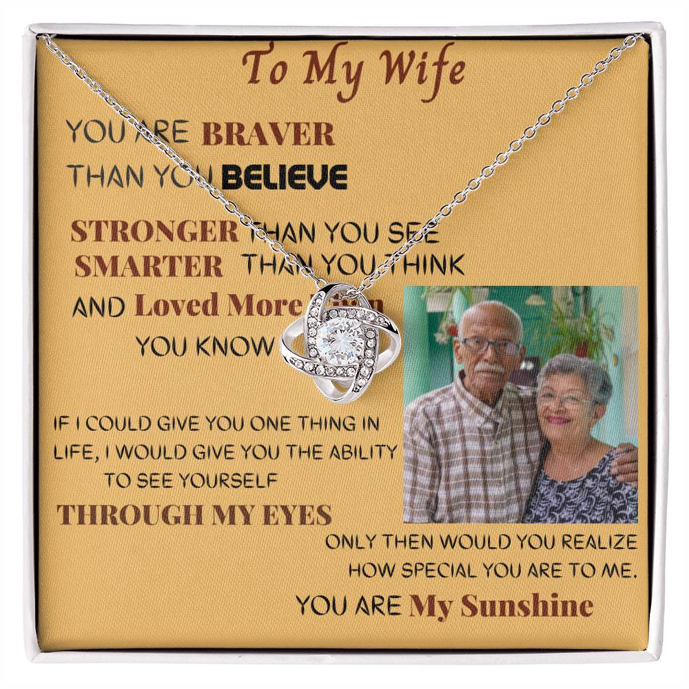 Revd Custom Photo Love Knot Necklace. Wife Gift, Mother's Day Gift, Wife Necklace, Mother's Day Gift From Soulmate, Mother's Day Gift From Spouse, Wife Birthday Gift, Soulmate Birthday Gift, Just Because Gift to Wife, Birthday Gift, Anniversary Gift