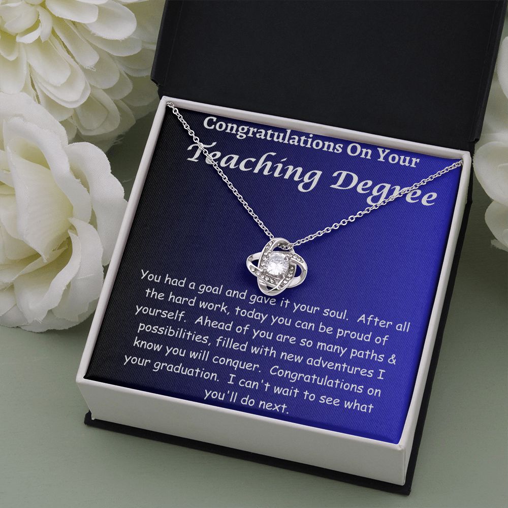 Love Knot Teacher Graduation Gift For Teachers, Graduation Gifts For Her, Future Teacher Necklace, 2026 Graduation Gift For New Teacher, Teacher Gifts, Graduate Teacher Gift