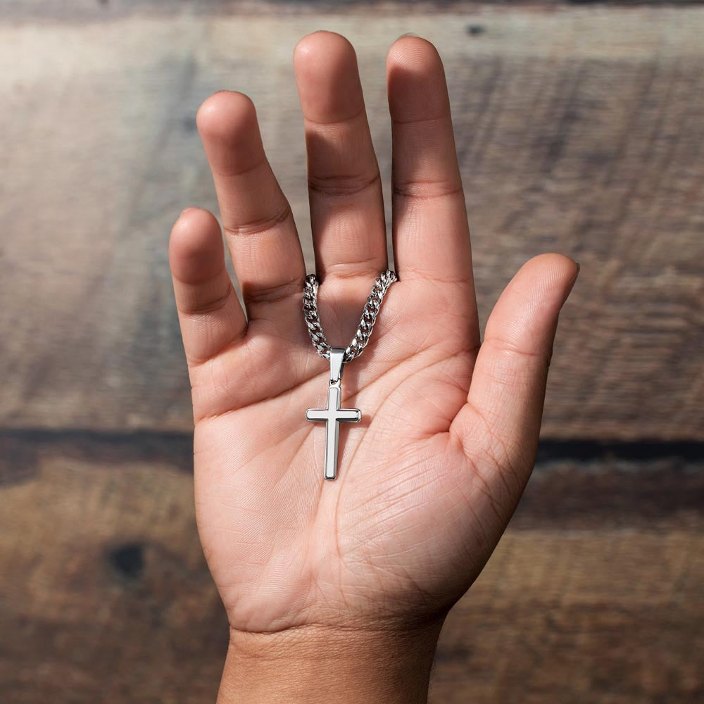 Grandson Confirmation, Confirmation Gift for Boys, Gift from Grandma, Confirmation Necklace, Gift for Him, Baptism Gift, First Communion, Faith, Christening, Confirmation, Cross Necklace