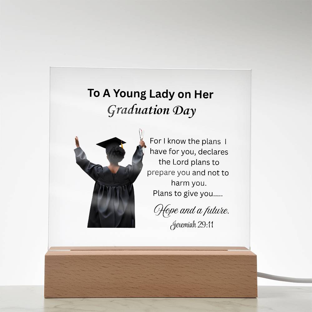 Graduation day printed Square Acrylic Plaque. Graduating Senior Gifts for Girls, Grad Gift for Her, Graduation Gifts, Class of 2025