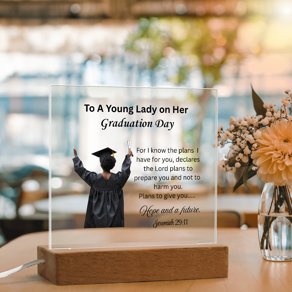 Graduation day printed Square Acrylic Plaque. Graduating Senior Gifts for Girls, Grad Gift for Her, Graduation Gifts, Class of 2025