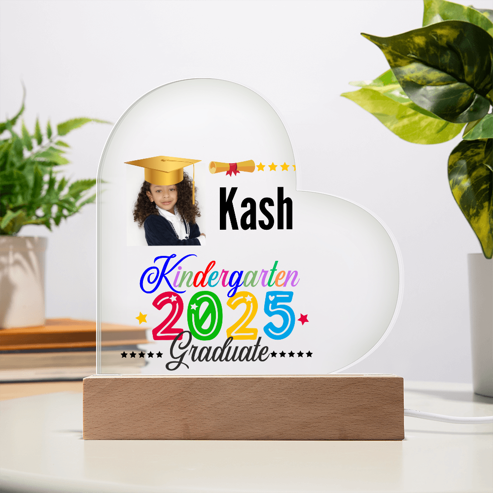 Personalized Printed heart acrylic plaque.