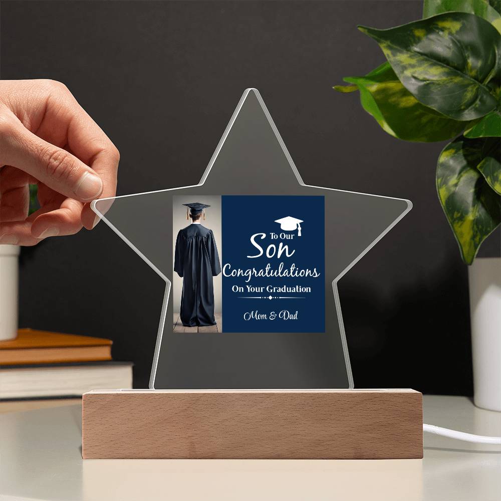 Personalize Printed Acrylic Star Plaque w/name. Graduate Senior Gift, Graduation Gift for Him, Graduation Gift of 202