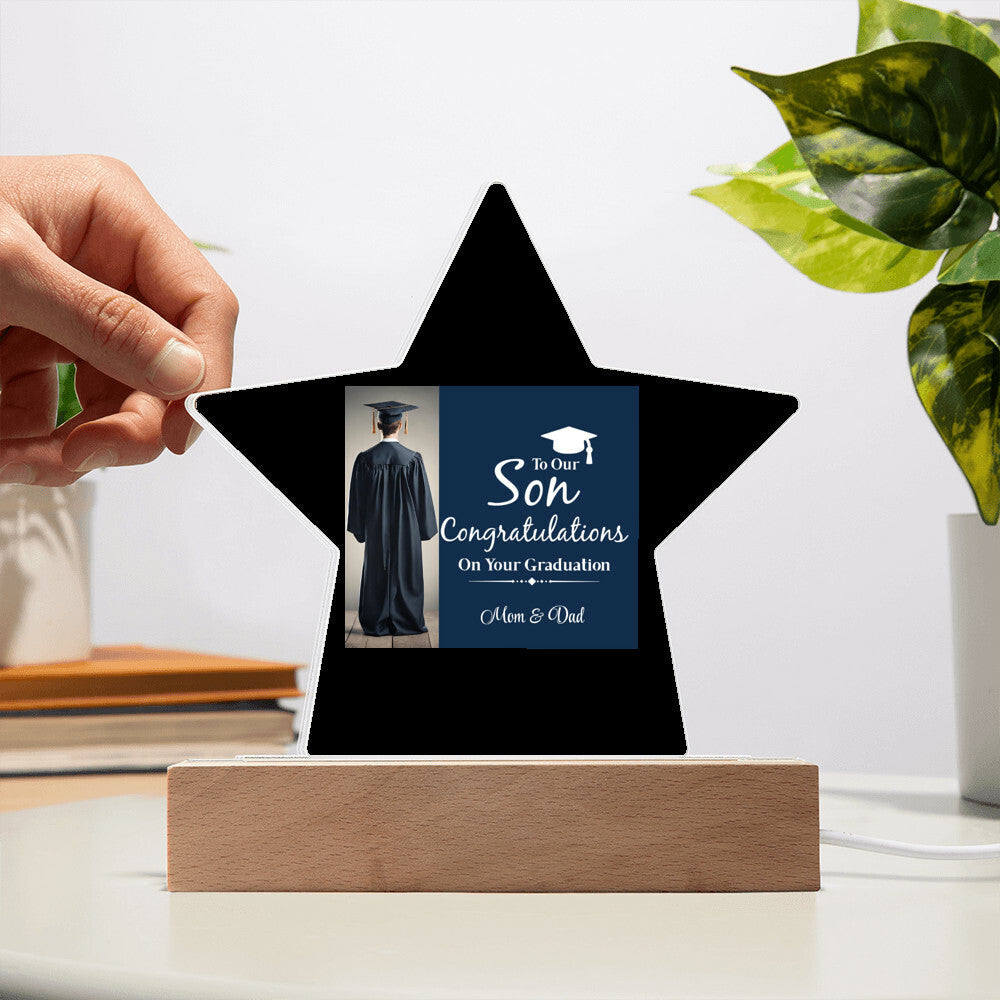 Personalize Printed Acrylic Star Plaque w/name. Graduate Senior Gift, Graduation Gift for Him, Graduation Gift of 202