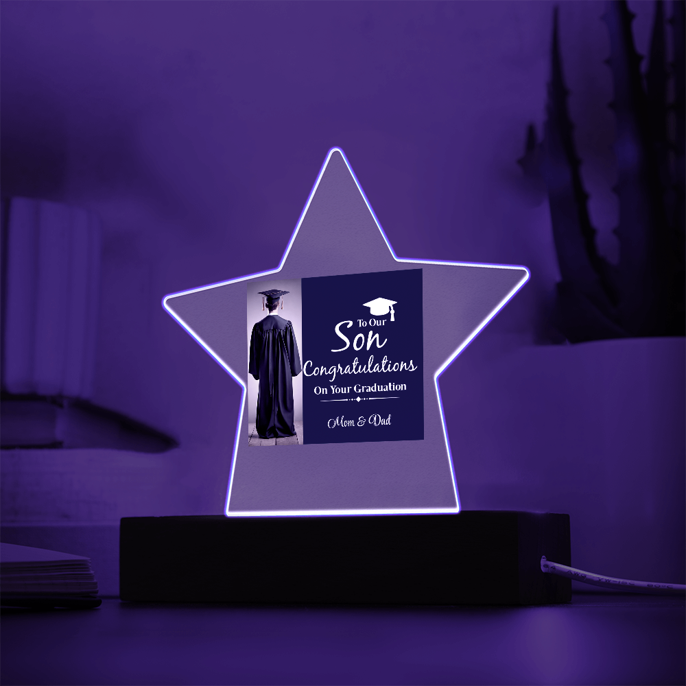 Personalize Printed Acrylic Star Plaque w/name. Graduate Senior Gift, Graduation Gift for Him, Graduation Gift of 202