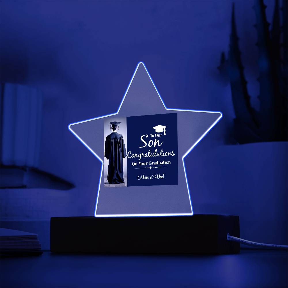 Personalize Printed Acrylic Star Plaque w/name. Graduate Senior Gift, Graduation Gift for Him, Graduation Gift of 202