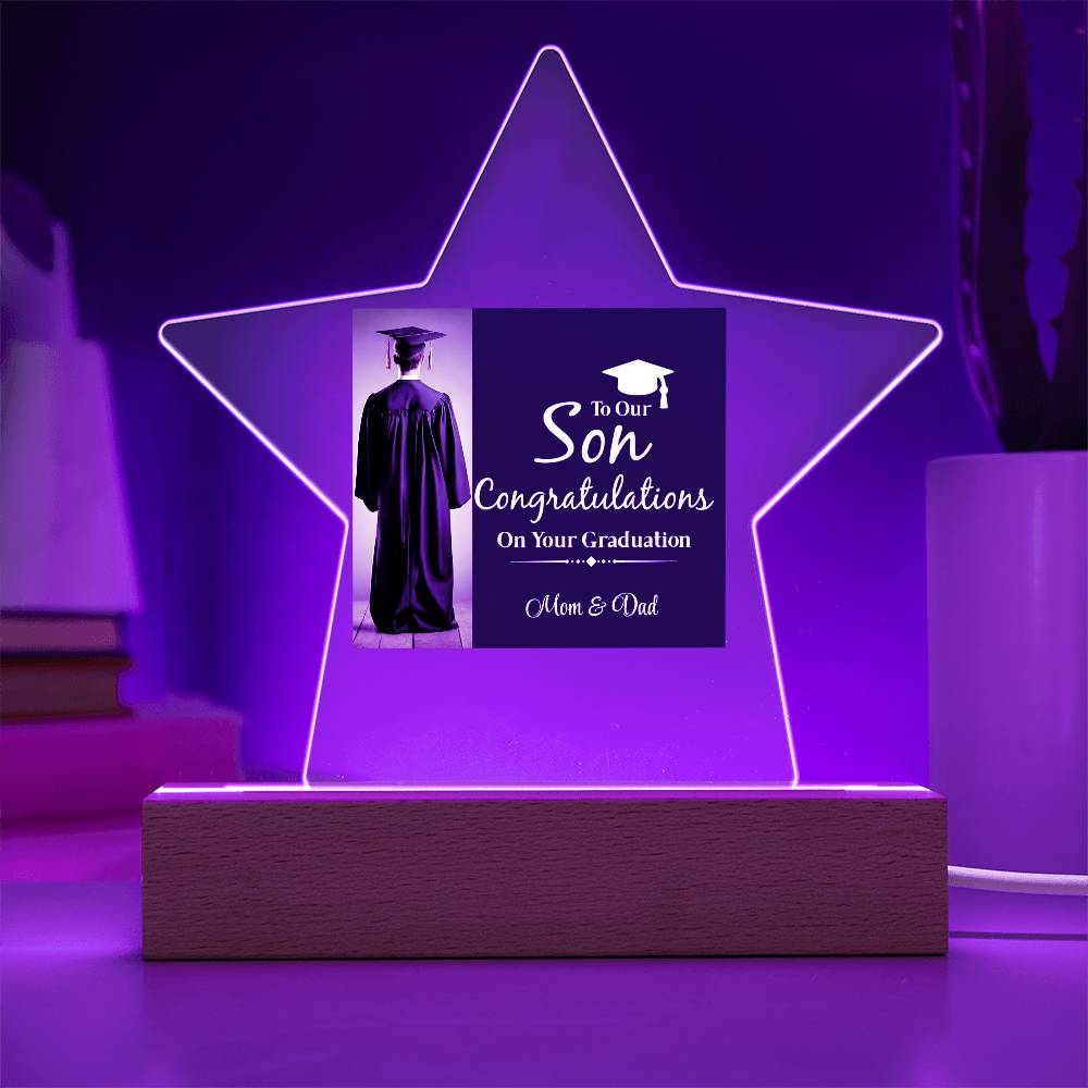 Personalize Printed Acrylic Star Plaque w/name. Graduate Senior Gift, Graduation Gift for Him, Graduation Gift of 202