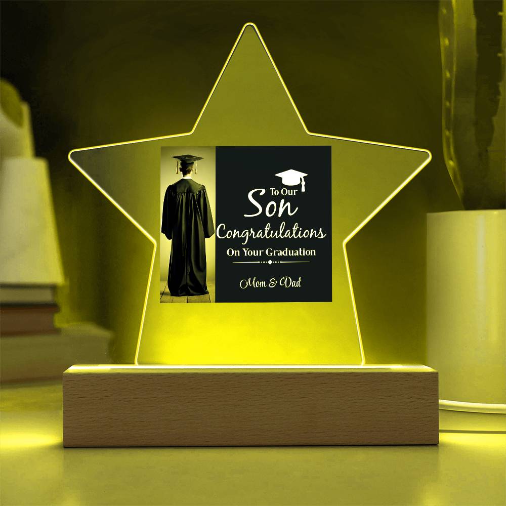 Personalize Printed Acrylic Star Plaque w/name. Graduate Senior Gift, Graduation Gift for Him, Graduation Gift of 202