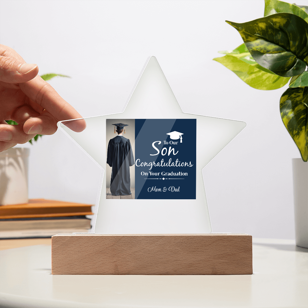 Personalize Printed Acrylic Star Plaque w/name. Graduate Senior Gift, Graduation Gift for Him, Graduation Gift of 202