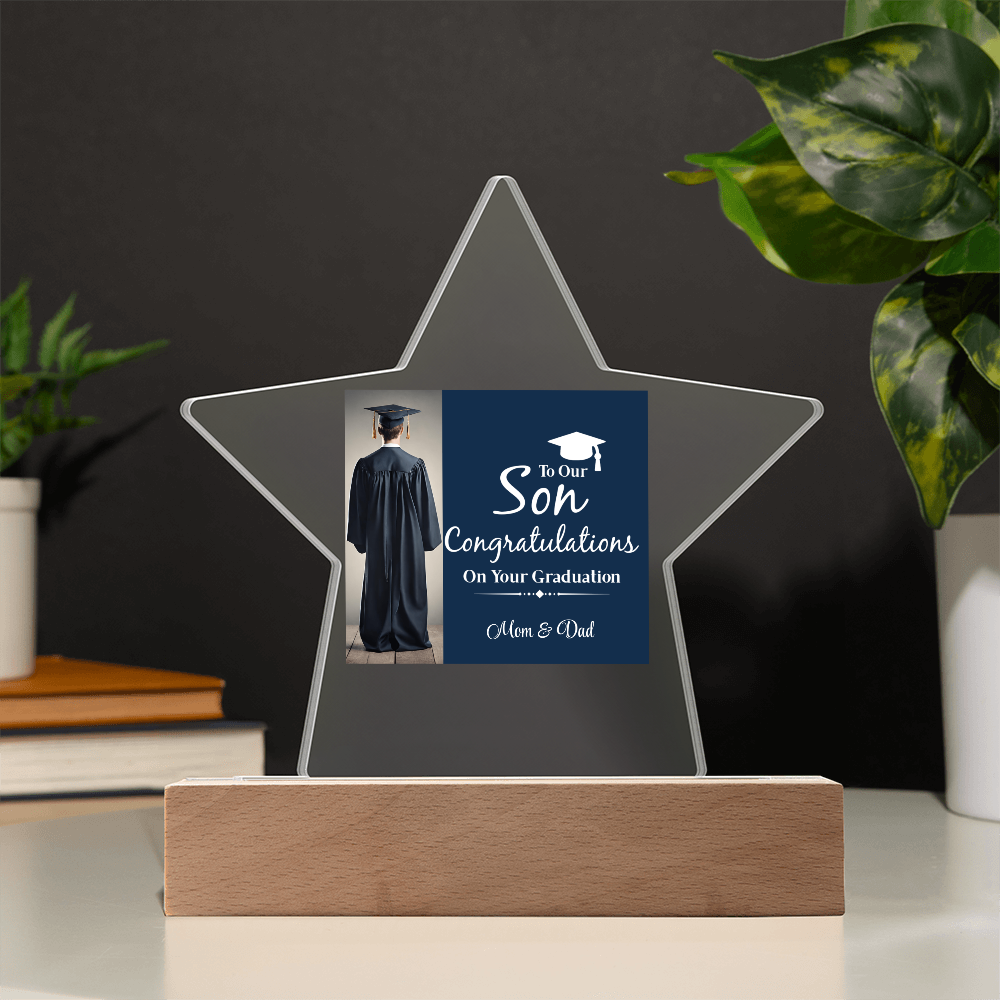 Personalize Printed Acrylic Star Plaque w/name. Graduate Senior Gift, Graduation Gift for Him, Graduation Gift of 202