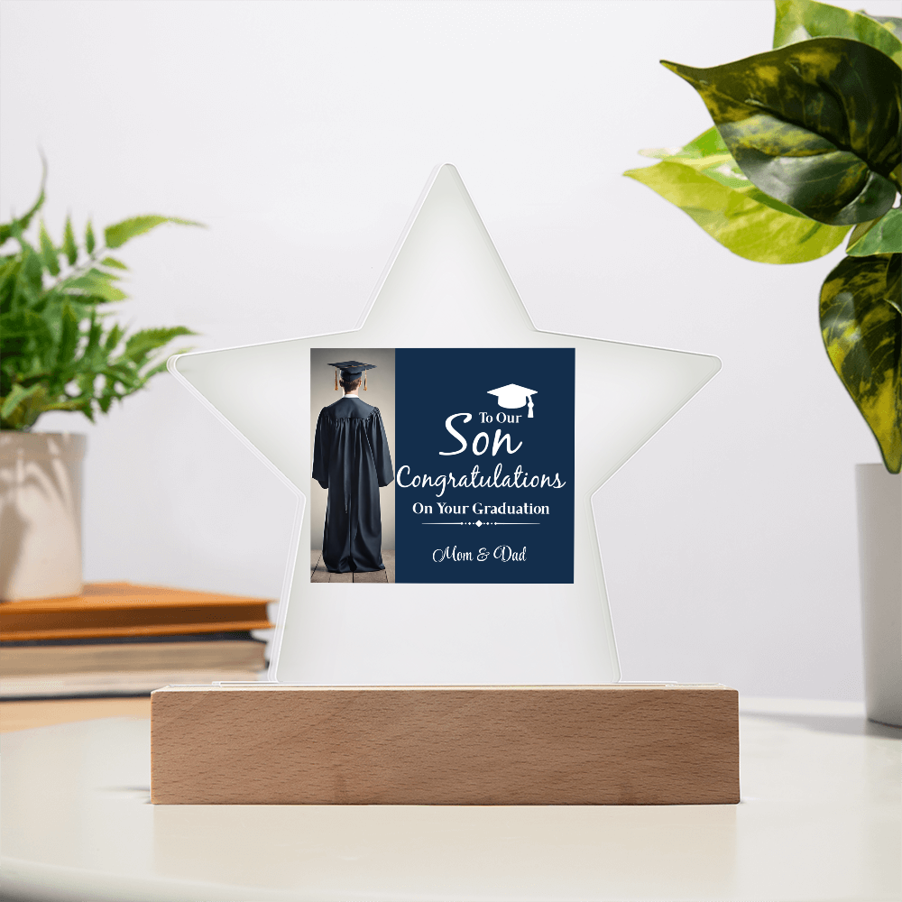Personalize Printed Acrylic Star Plaque w/name. Graduate Senior Gift, Graduation Gift for Him, Graduation Gift of 202
