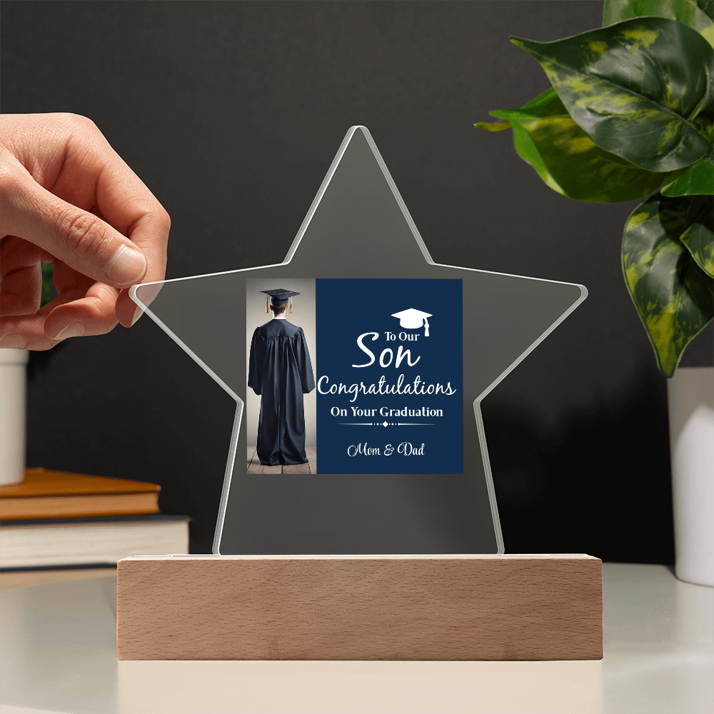 Personalize Printed Acrylic Star Plaque w/name. Graduate Senior Gift, Graduation Gift for Him, Graduation Gift of 202