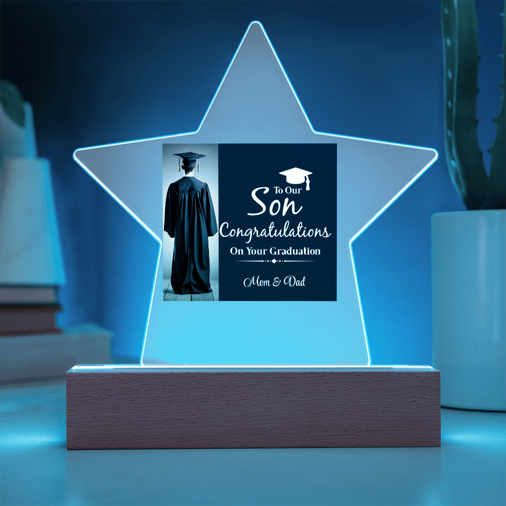 Personalize Printed Acrylic Star Plaque w/name. Graduate Senior Gift, Graduation Gift for Him, Graduation Gift of 202