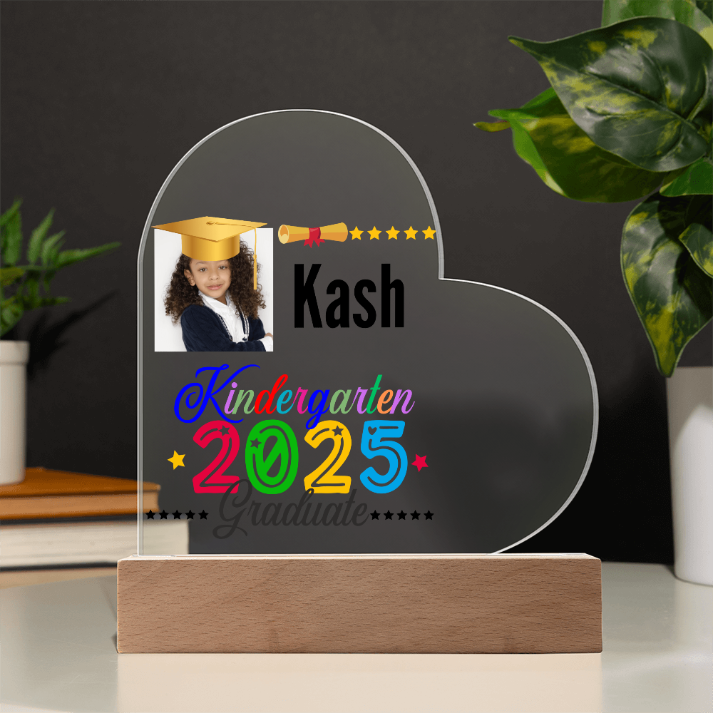 Personalized Printed heart acrylic plaque.