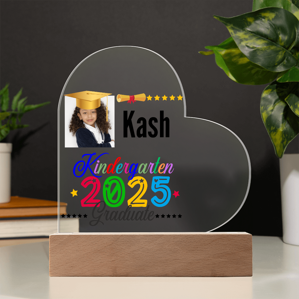 Personalized Printed heart acrylic plaque.