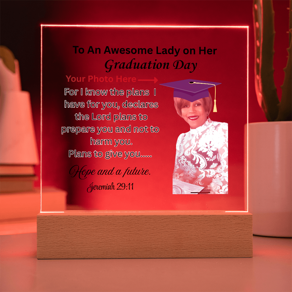 Printed Square Acrylic Plaque. Graduating Senior Gifts for Girls, Gifts for Him, Grad Gift for Her, Grad Gifts, Class of 2025, Graduate Gift