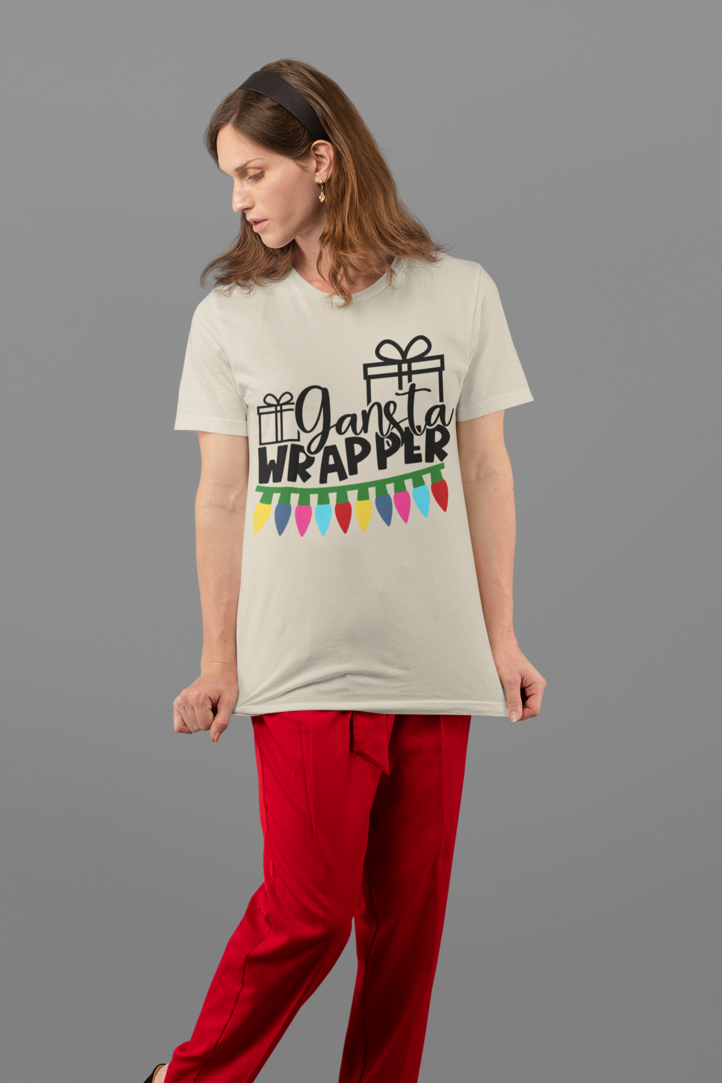 Gangsta Wrapper Christmas Unisex T-Shirt, Ugly Christmas shirt, Christmas shirts, womens shirts, funny t-shirt, xmas t shirts
