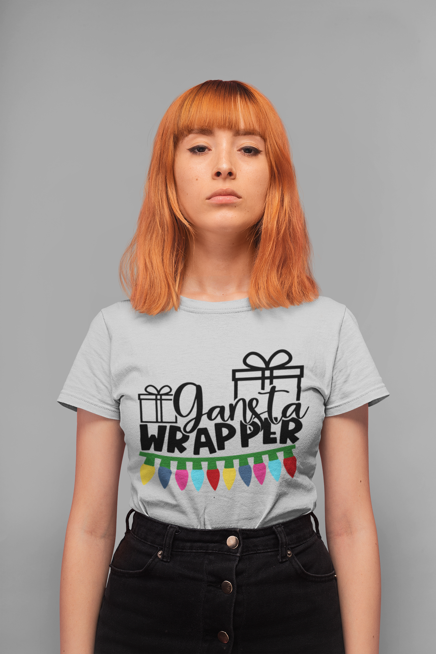 Gangsta Wrapper Christmas Unisex T-Shirt, Ugly Christmas shirt, Christmas shirts, womens shirts, funny t-shirt, xmas t shirts