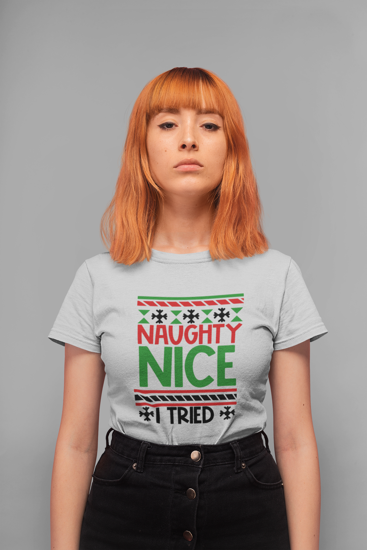 Naughty Nice I Tried Unisex Heavy Cotton Tee
