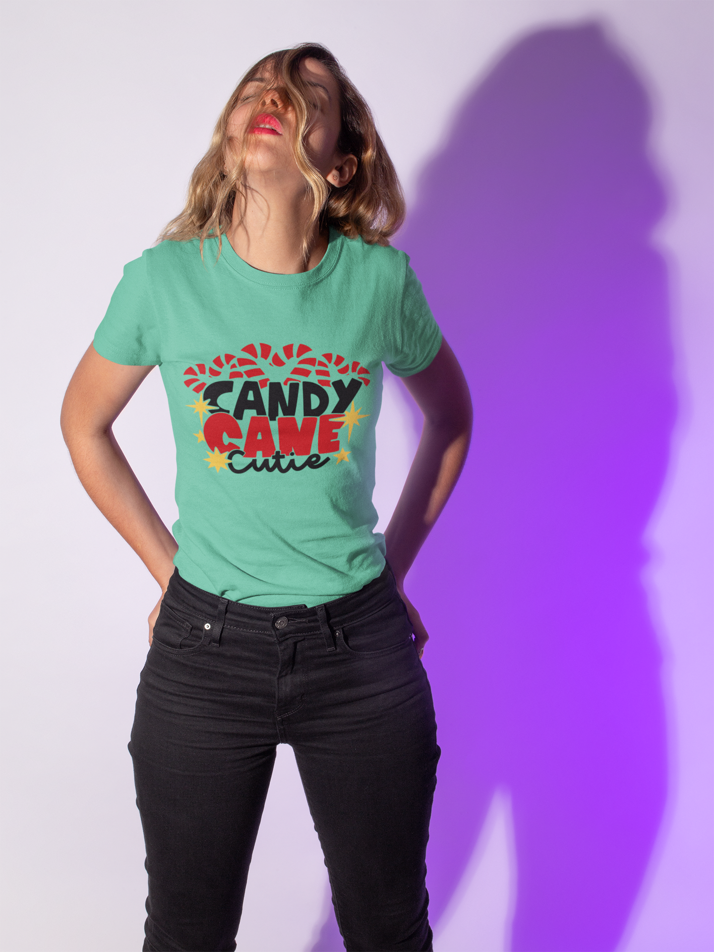Candy Cane Cutie Unisex Garment-Dyed T-shirt